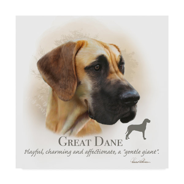 Trademark Art Great Dane Acrylic Painting Print On Wrapped