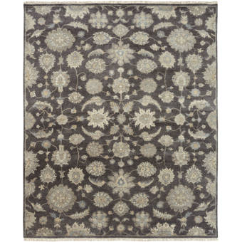 Bokara Rug Co Inc Hand Knotted Wool Ivory Tan Brown Rug Wayfair