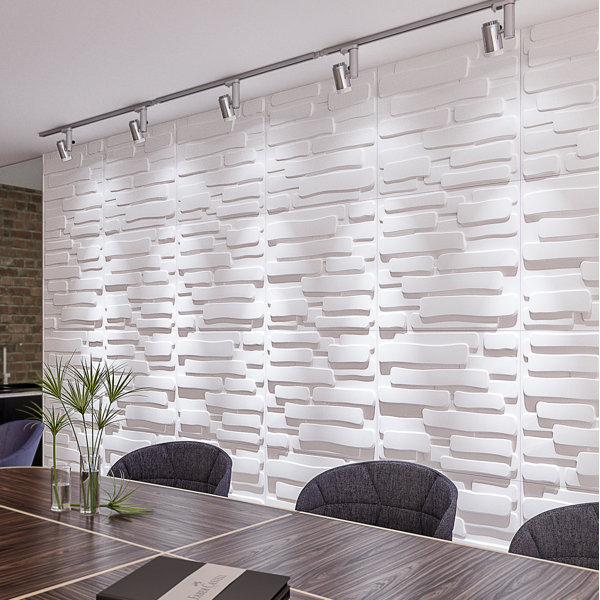 Orren Ellis 3d Fibre Decorative Wall Panels Paintable Plant Fibre Design Textured Eco Friendly Modern Wall Decor Slab Reviews Wayfair Ca