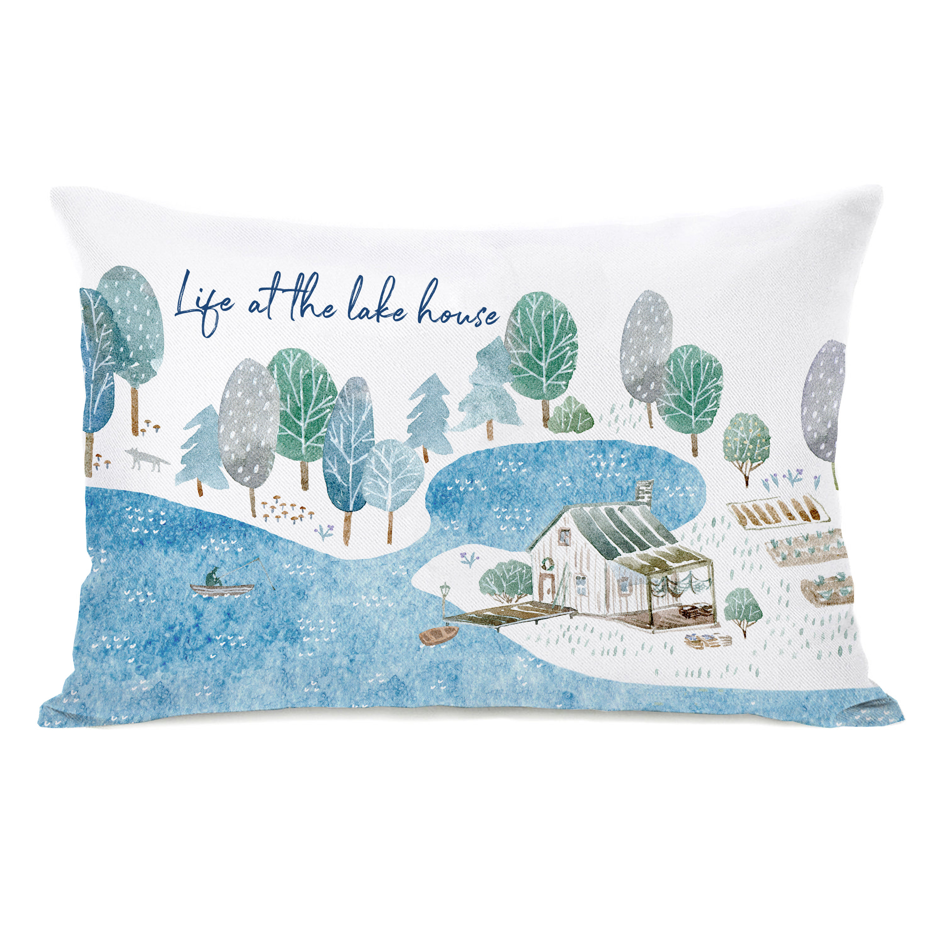 Millwood Pines Eldon Life At The Lake House Throw Pillow Wayfair
