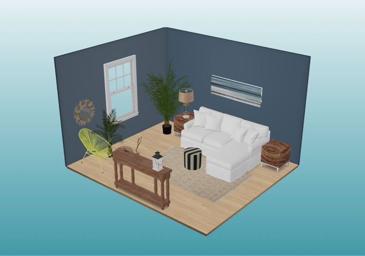 3d room sketch