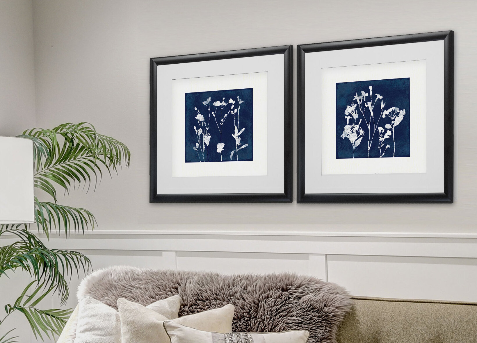 Darby Home Co Cyanotype Botanical I - 2 Piece Picture Frame Print ...