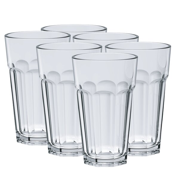 Plastic Water Tumblers 12-ounce Break-Resistant Drinking Glasses Dishwasher Safe Bathroom Cups Clear Set of 8 