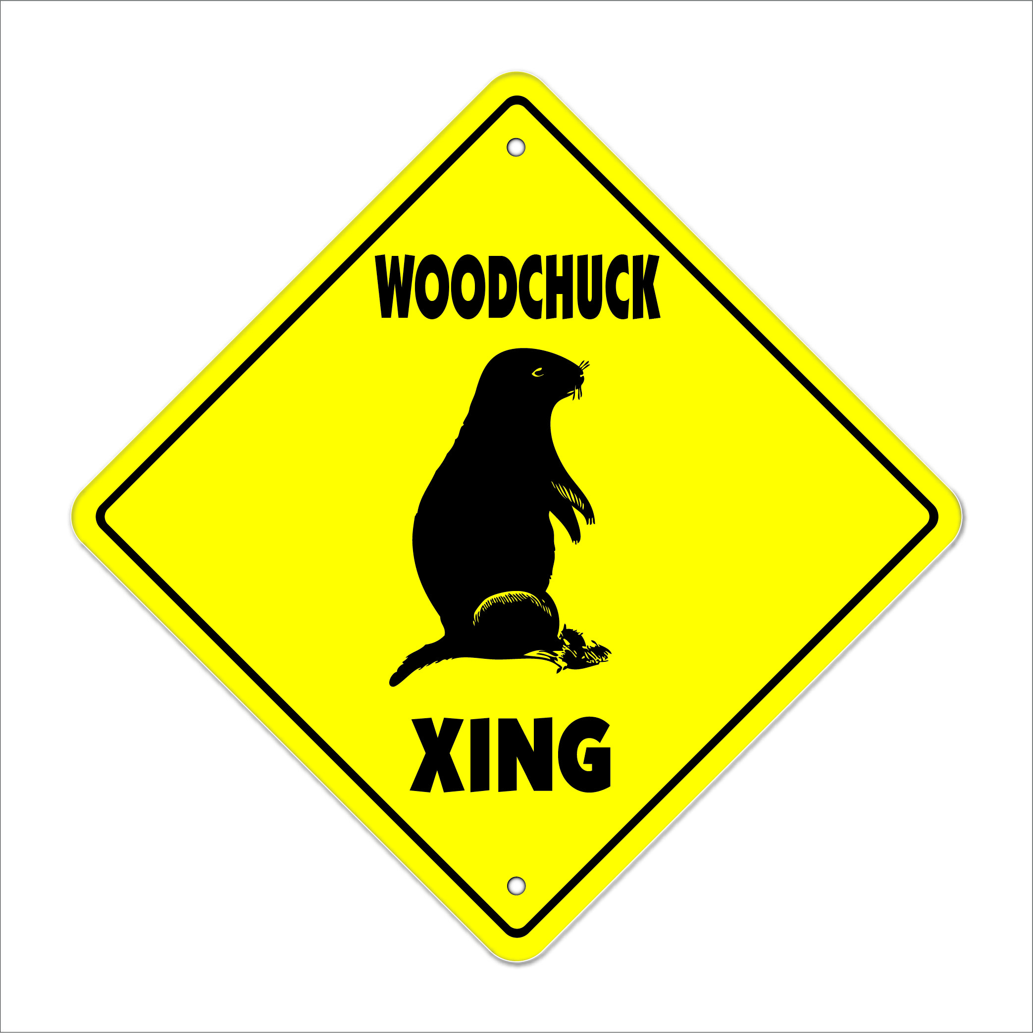 SignMission Woodchuck Crossing Sign Zone Xing 12 Inch Tall Animals Wood