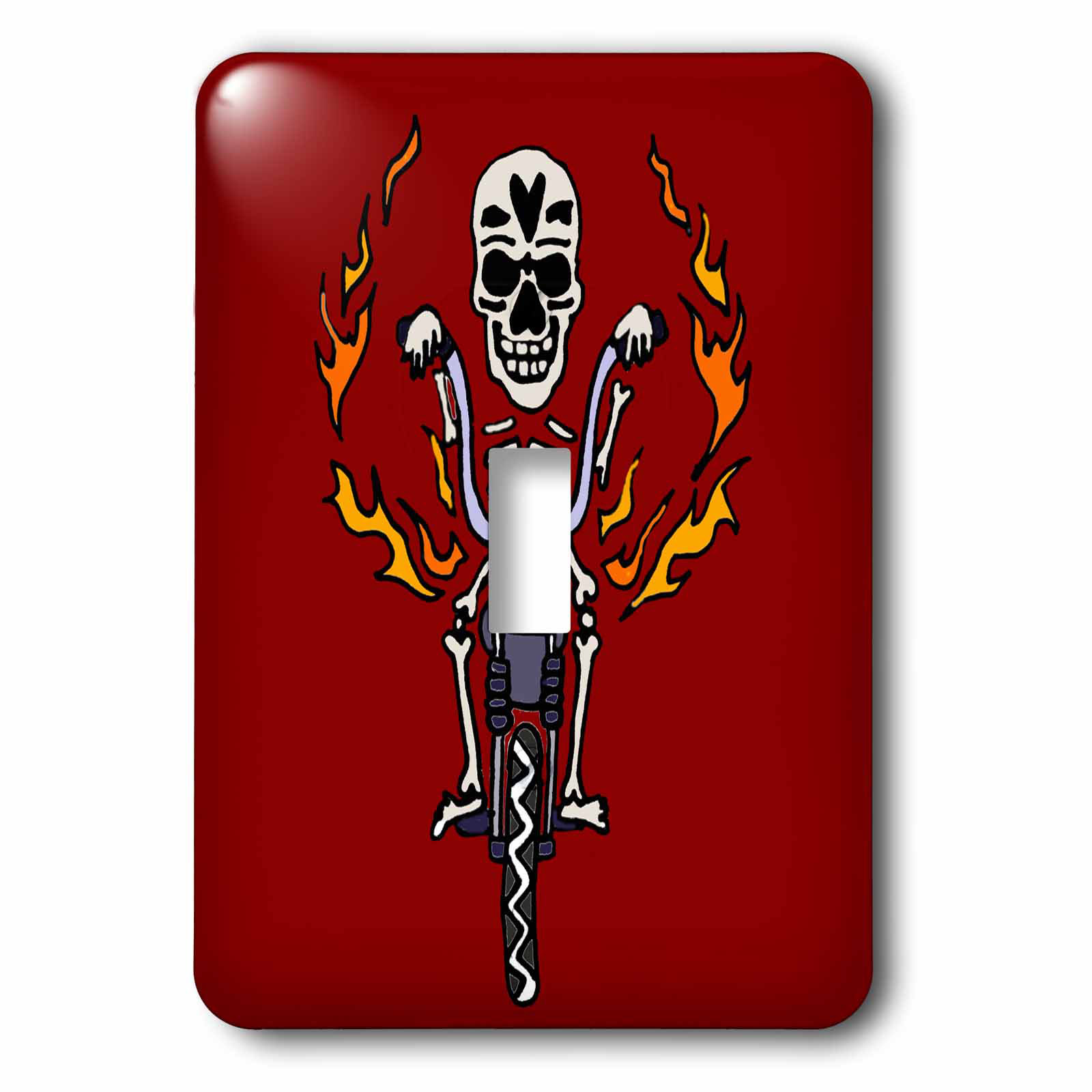 3drose Skeleton Riding Motorcycle 1 Gang Toggle Light Switch Wall Plate Wayfair