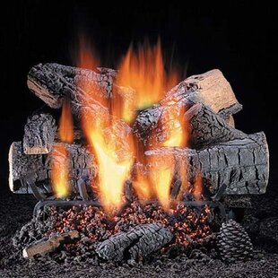 Windsor Premium Oak Vented Natural Gas/Propane Fireplace Logs By HargroveGasLogs