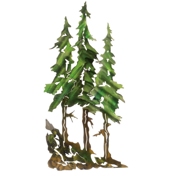 Metal Pine Tree Wall Art Wayfair