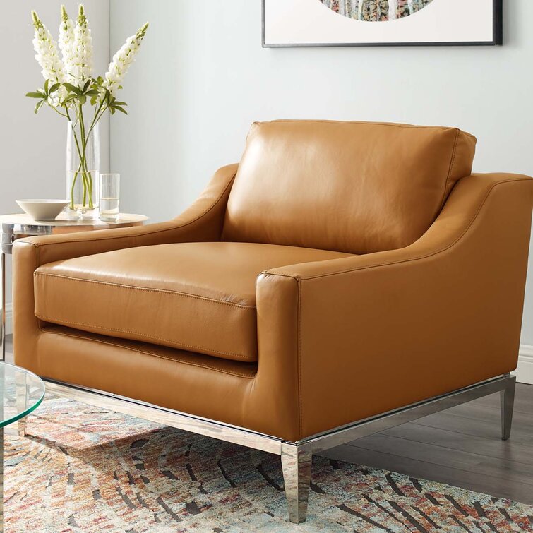 wayfair leather chair and a half