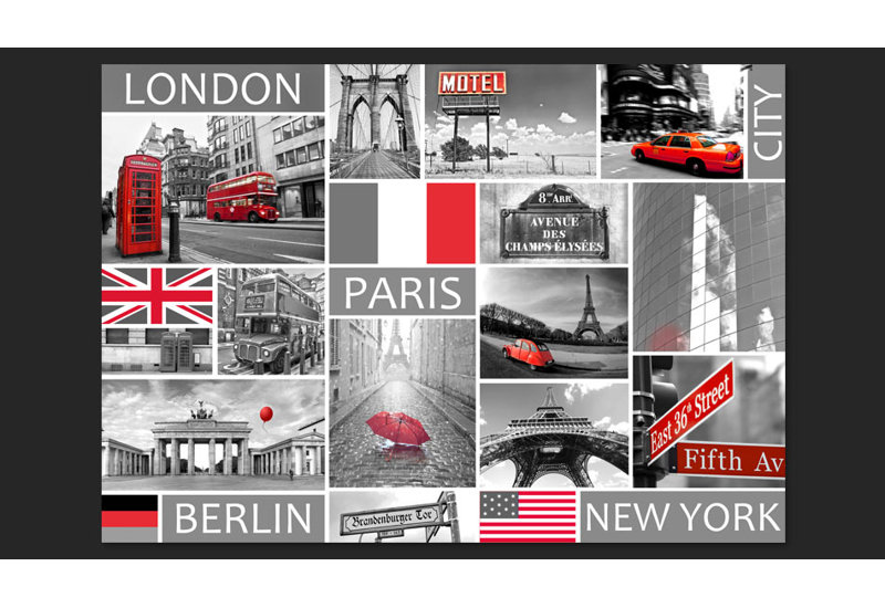 East Urban Home London Paris Berlin New York 2 45m X 350cm Wallpaper Wayfair Co Uk