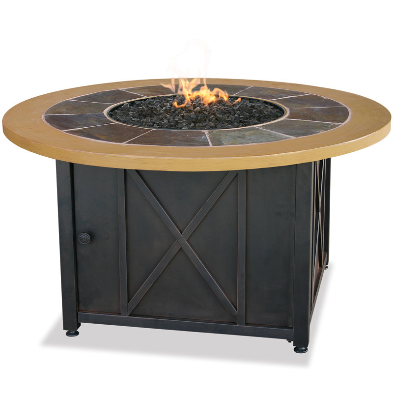 Ehrlich Lp Gas Outdoor Steel Propane Fire Pit Table Birch Lane