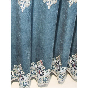 European Style Nature/Floral Blackout Grommet Single Curtain Panel