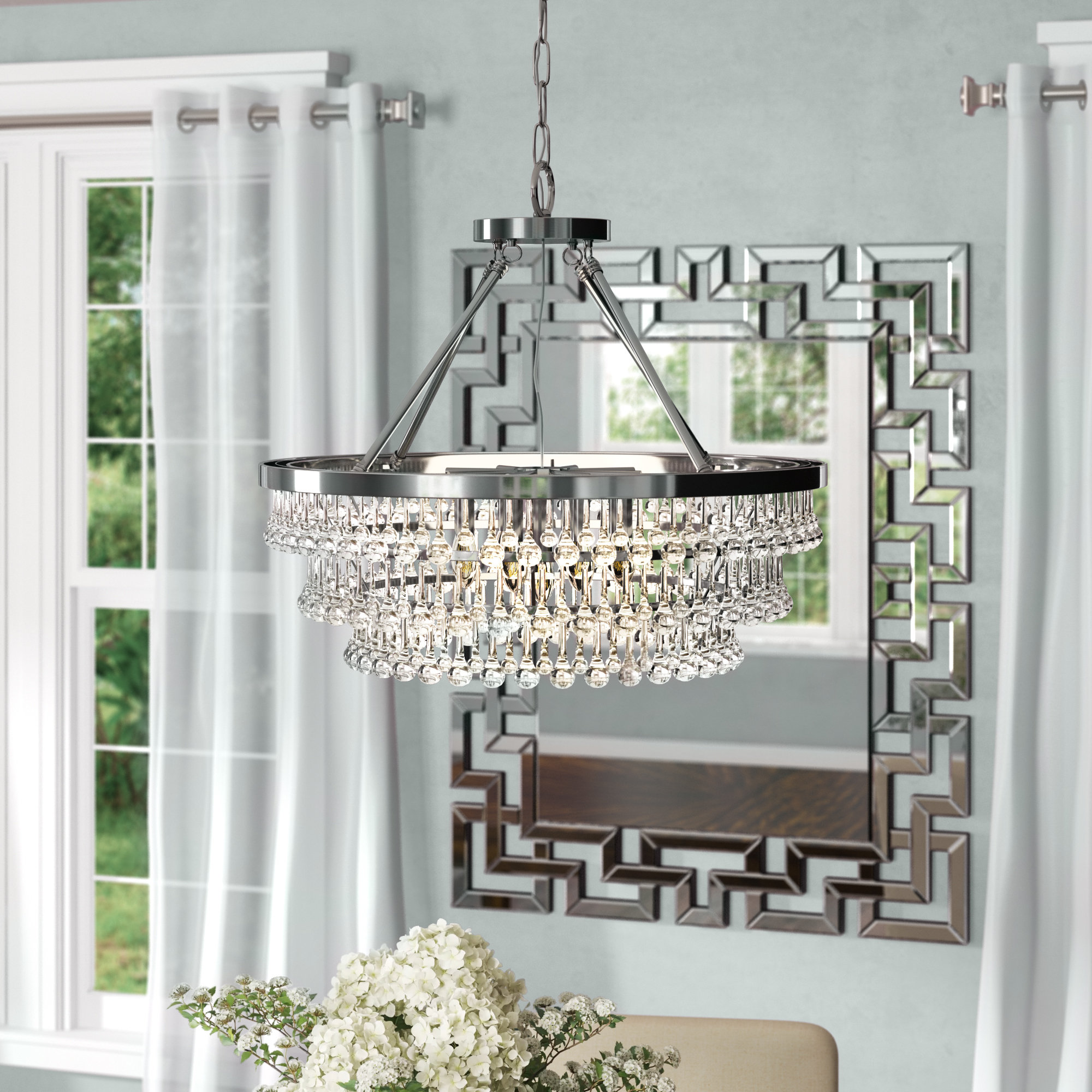 Rosdorf Park Mcknight 9 Light Unique Tiered Chandelier With Crystal Accents Reviews Wayfair