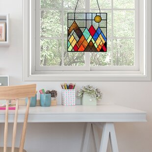 Wall hanging glass art Stained glass panel Pear Stained glass art
