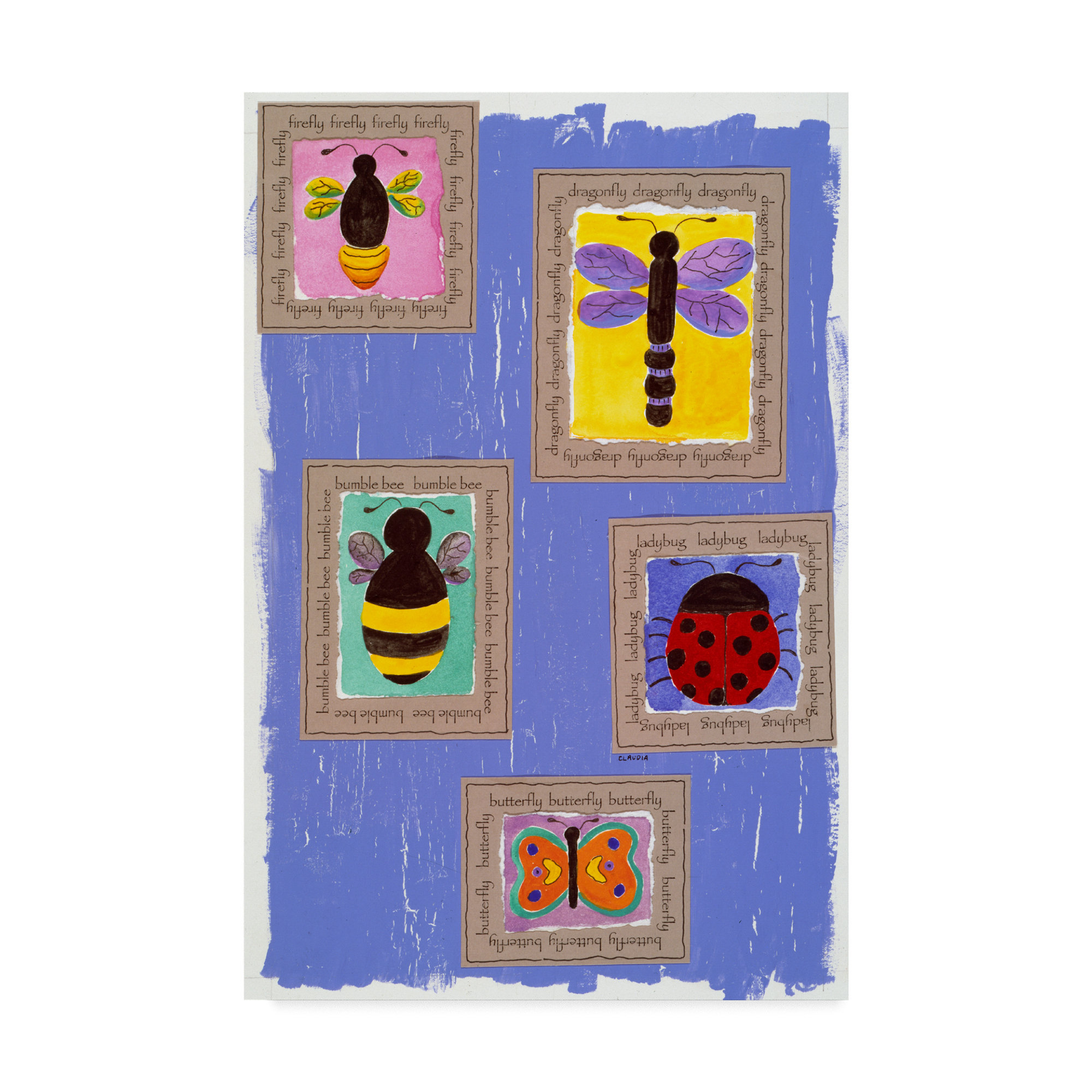 Winston Porter Bug Frames by Claudia Interrante Print on Canvas Wayfair