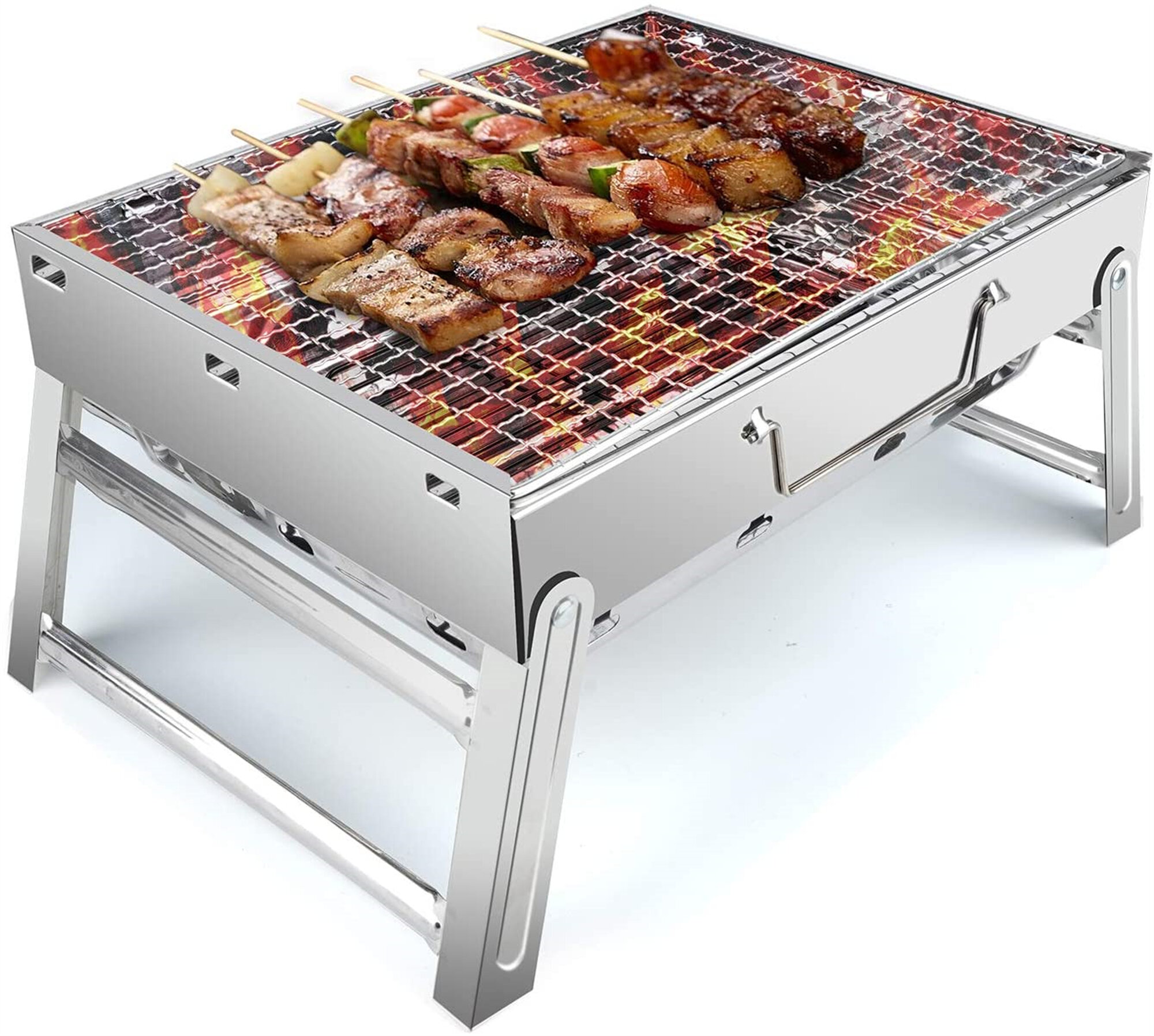 Portable Folding Charcoal Barbecue Desk Tabletop Outdoor NEW BBQ Barbecue Grill 
