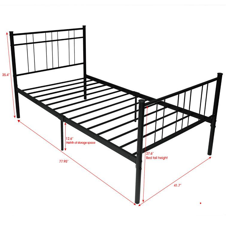 steel cot with storage