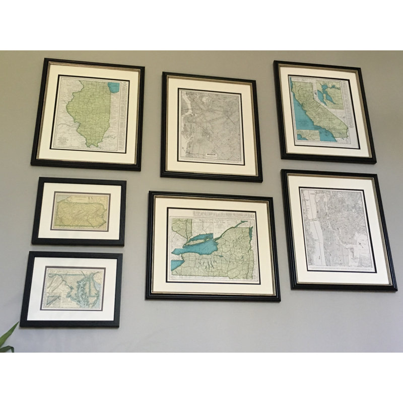 Alcott Hill Original Vintage 1940s Brooklyn Nyc Map Framed Print On Paper Wayfair