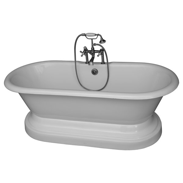 Barclay Columbus 61" x 31" Pedestal Soaking Cast Iron ...