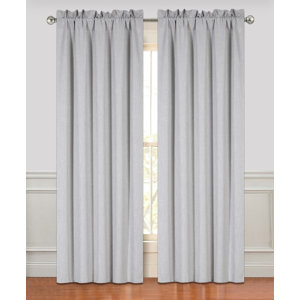 Couture Solid Semi-Sheer Rod Pocket Curtain Panels (Set of 2)