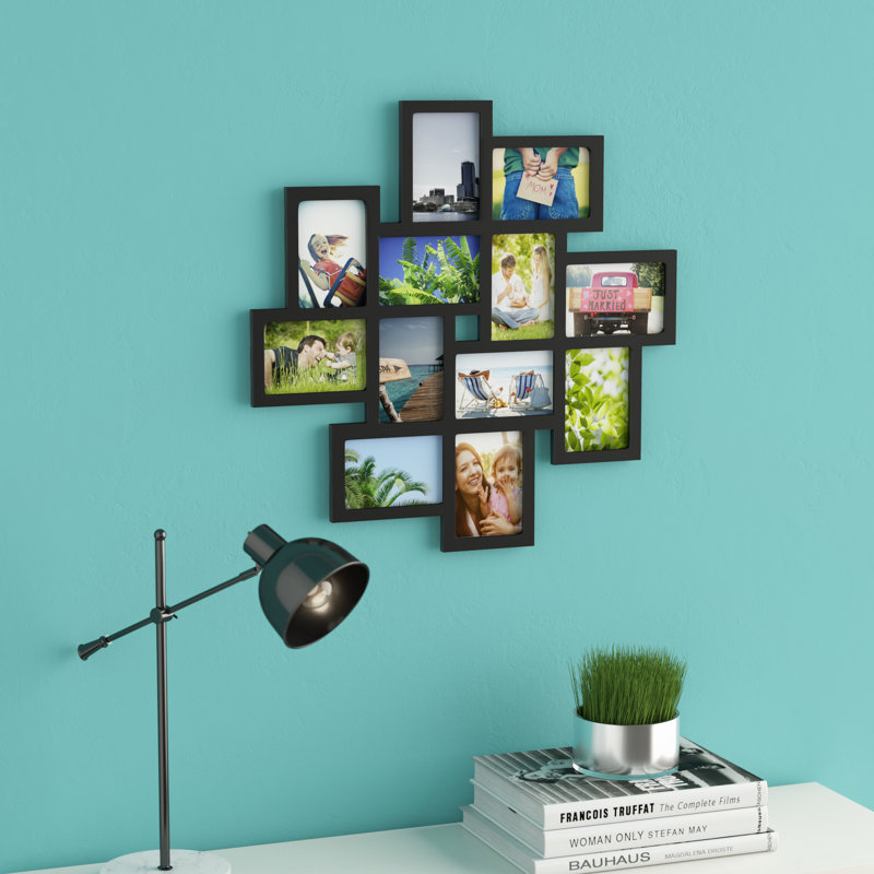Nordman 12 Opening Decorative Wood Photo Collage Wall Hanging Picture Frame
