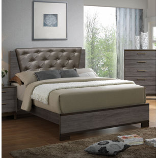 Go to store & view more images Pinnacles Upholstered Panel Bed by Trent Austin Design