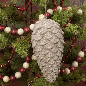 Glitter Pinecone Ornament (Set of 4)