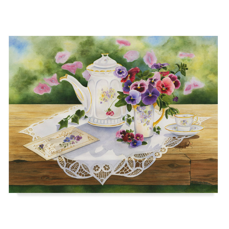 Winston Porter Victorian Tea In The Garden Acrylic Painting