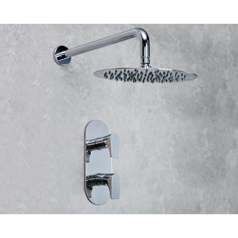 Bristan Hourglass Dual Concealed Mixer Shower with Shower Kit Fixed Head