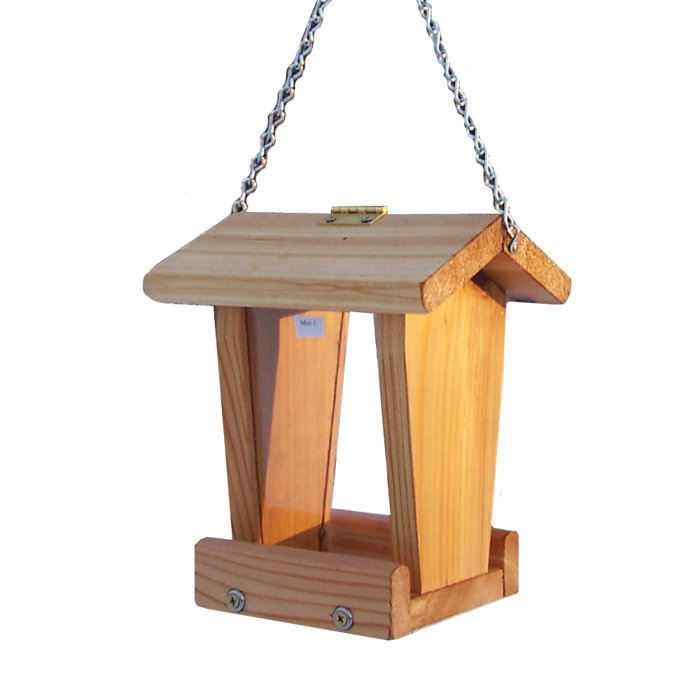 Stovall Wood Mini Mixed Hopper Bird Feeder Wayfair