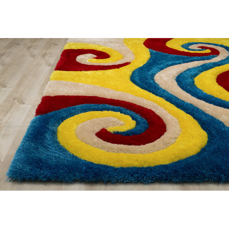 Ebern Designs Bricker Abstract Multicolor Area Rug Wayfair