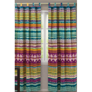 Valencia Striped Sheer Tab Top Curtain Panels (Set of 2)