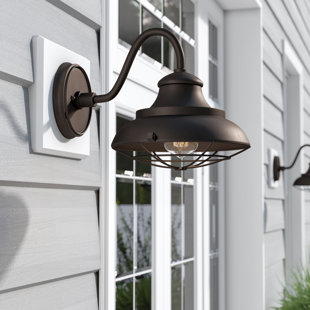 Go to store & view more images Hallsboro 1-Light Outdoor Barn Light by Longshore Tides