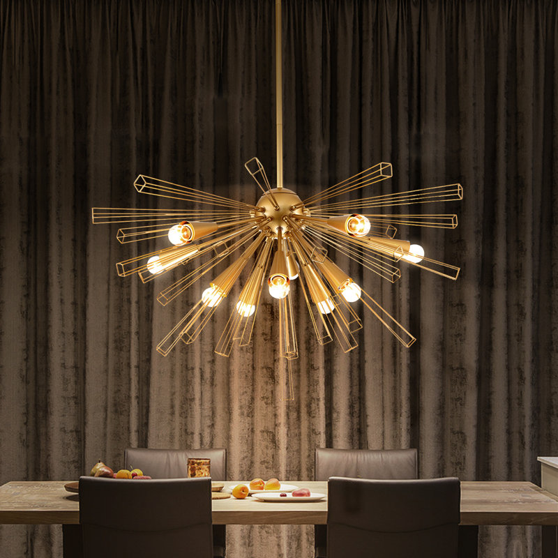 Tyshai 10 - Light 34“ Wide Sputnik Sphere Chandelier Finish: Gold