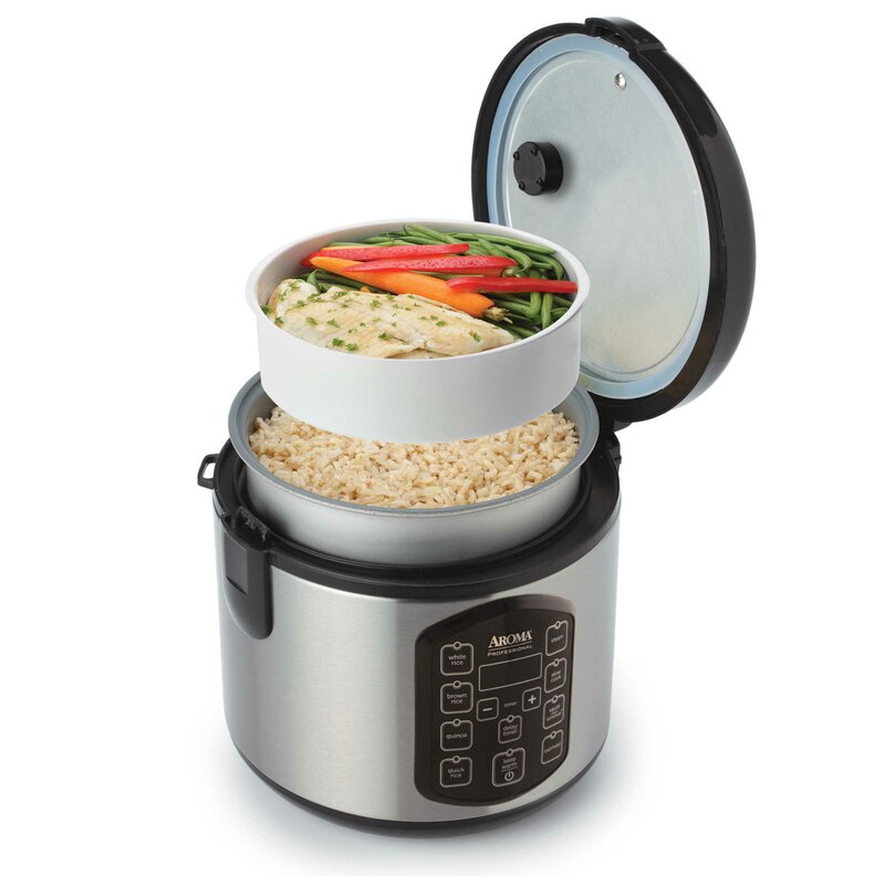 Aroma 8 Cup Digital Rice Cooker & Reviews
