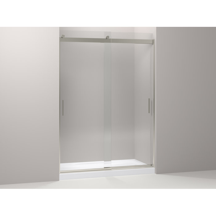 Kohler Levity Sliding Shower Door And Blade Handles Brushed Nickel