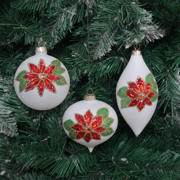 Poinsettia Ornaments Wayfair