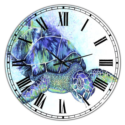 Sea Turtle - Oversized Cottage Wall Clock