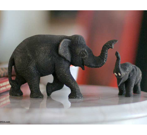 World Menagerie Kitley 2 Piece Mother And Me Teak Sculpture Set Wayfair