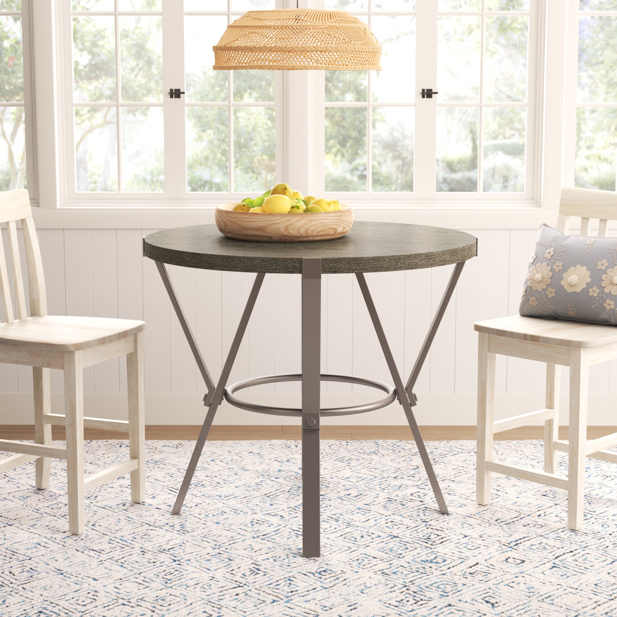 small white counter height table