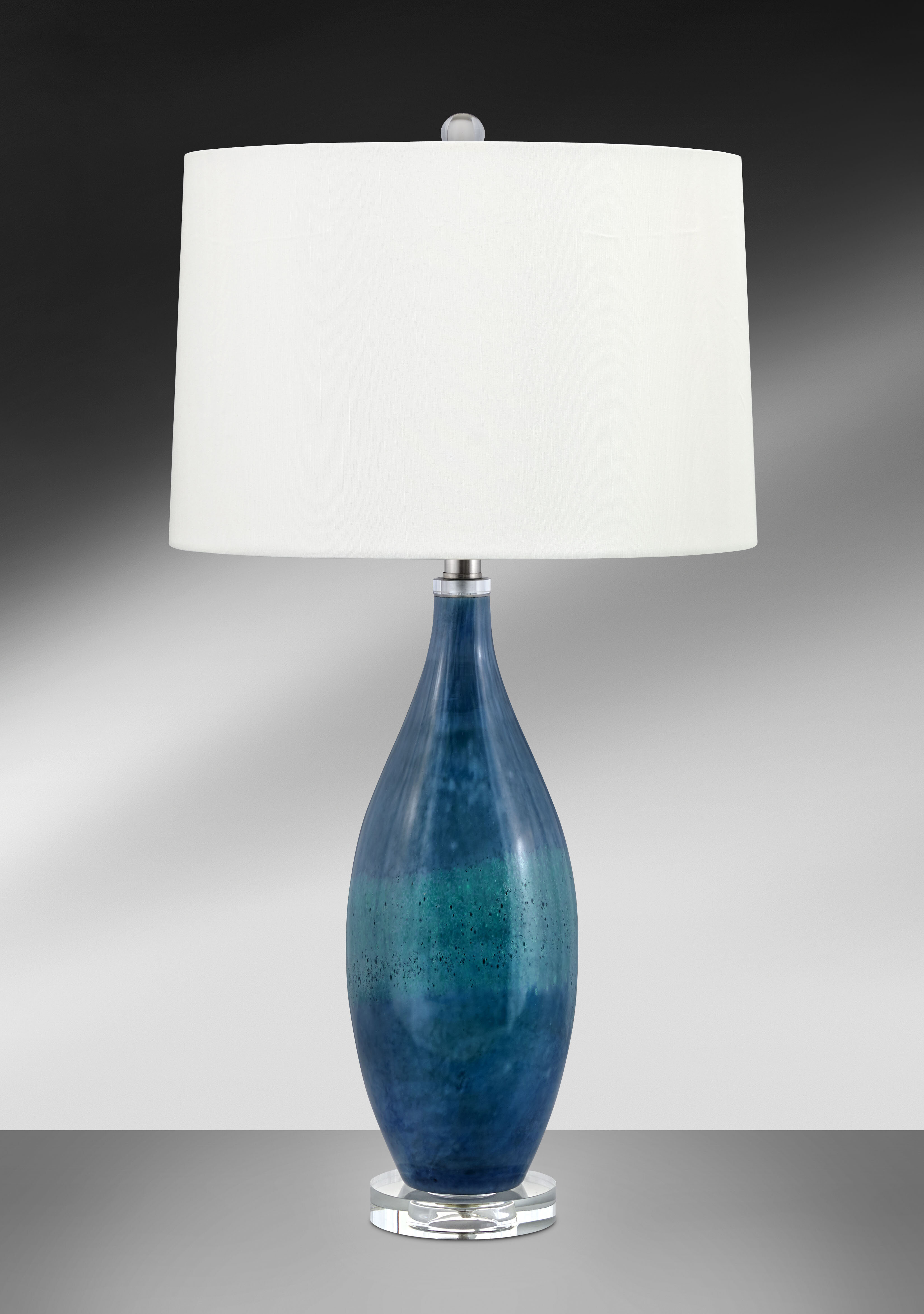 dark blue table lamp