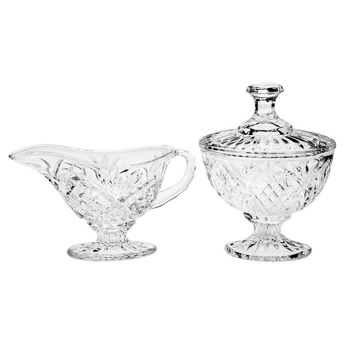 GODINGER ELEGANT SILVER CREAM AND SUGAR CUP SET
