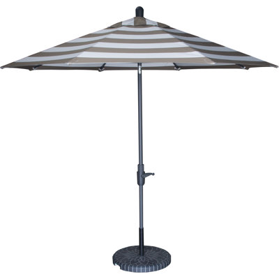 Wiechmann Push Tilt 9 Market Sunbrella Umbrella Breakwater Bay Tilt 9 Market Sunbrella Umbrella