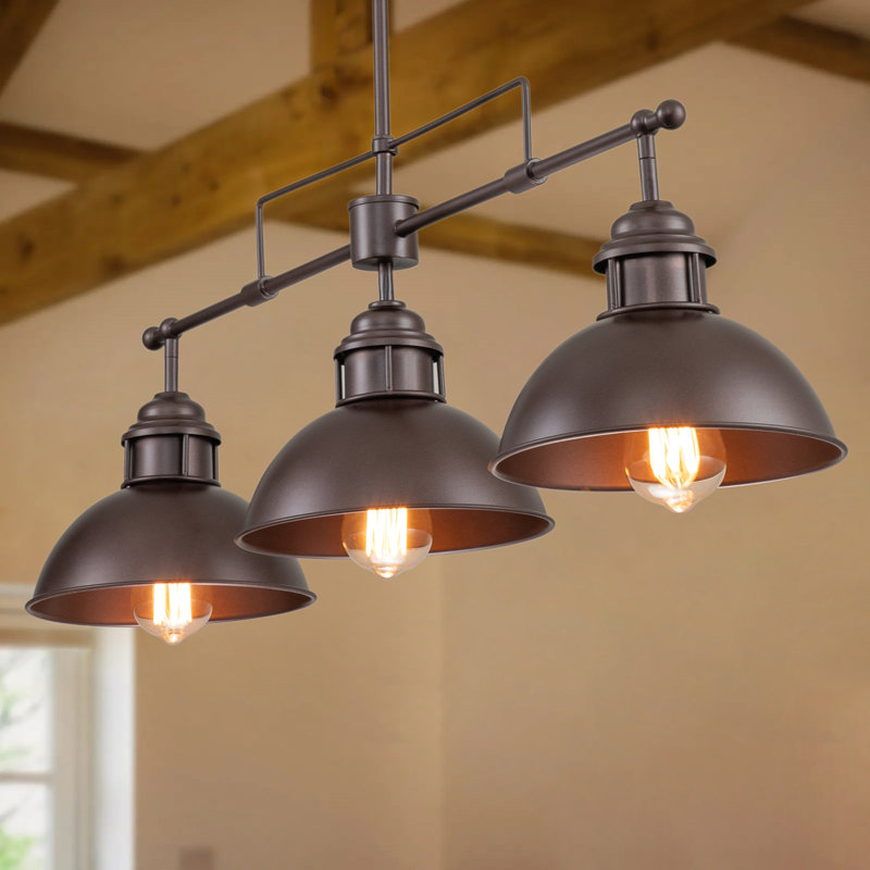 Hendon 3 - Light Kitchen Island Linear Pendant Finish: Oiled Bronze