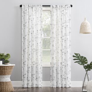 Sheer Embroidered Curtains Wayfair