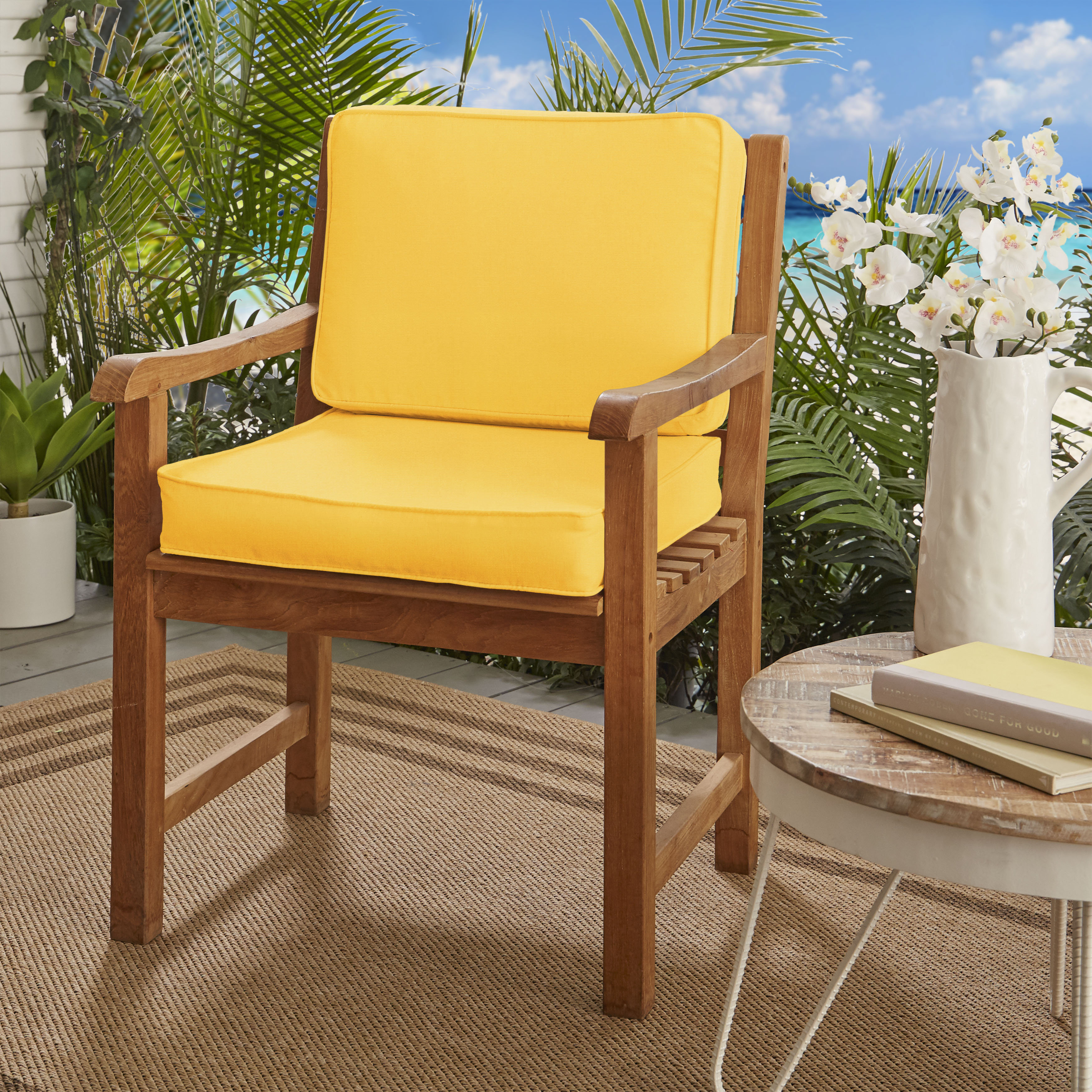 Outdoor Sunbrella Lounge Chair Cushion Reviews Birch Lane