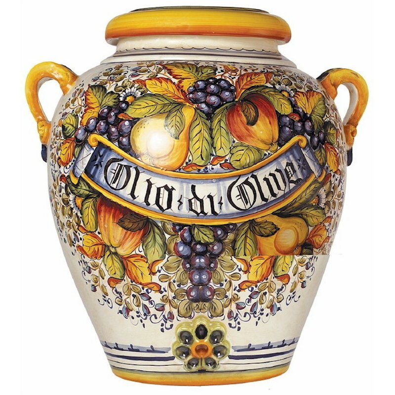Fleur De Lis Living Alcorn Tuscan Orcio Olio Di Olive Floor Vase