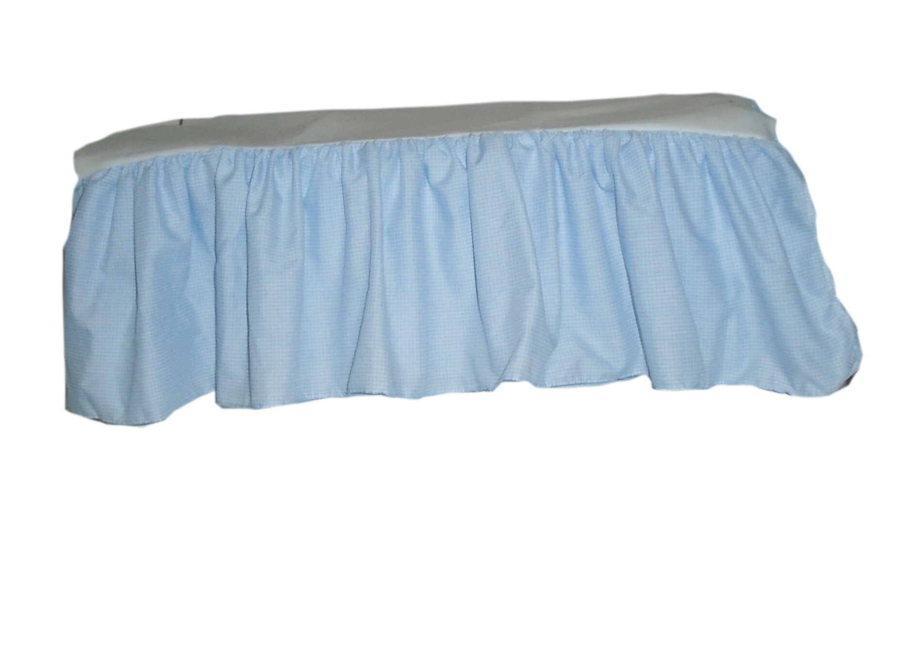 baby blue crib skirt