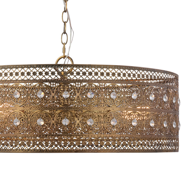 Kelly Clarkson Home Josie 3 Light Unique Drum Chandelier With Crystal Accents Reviews Wayfair