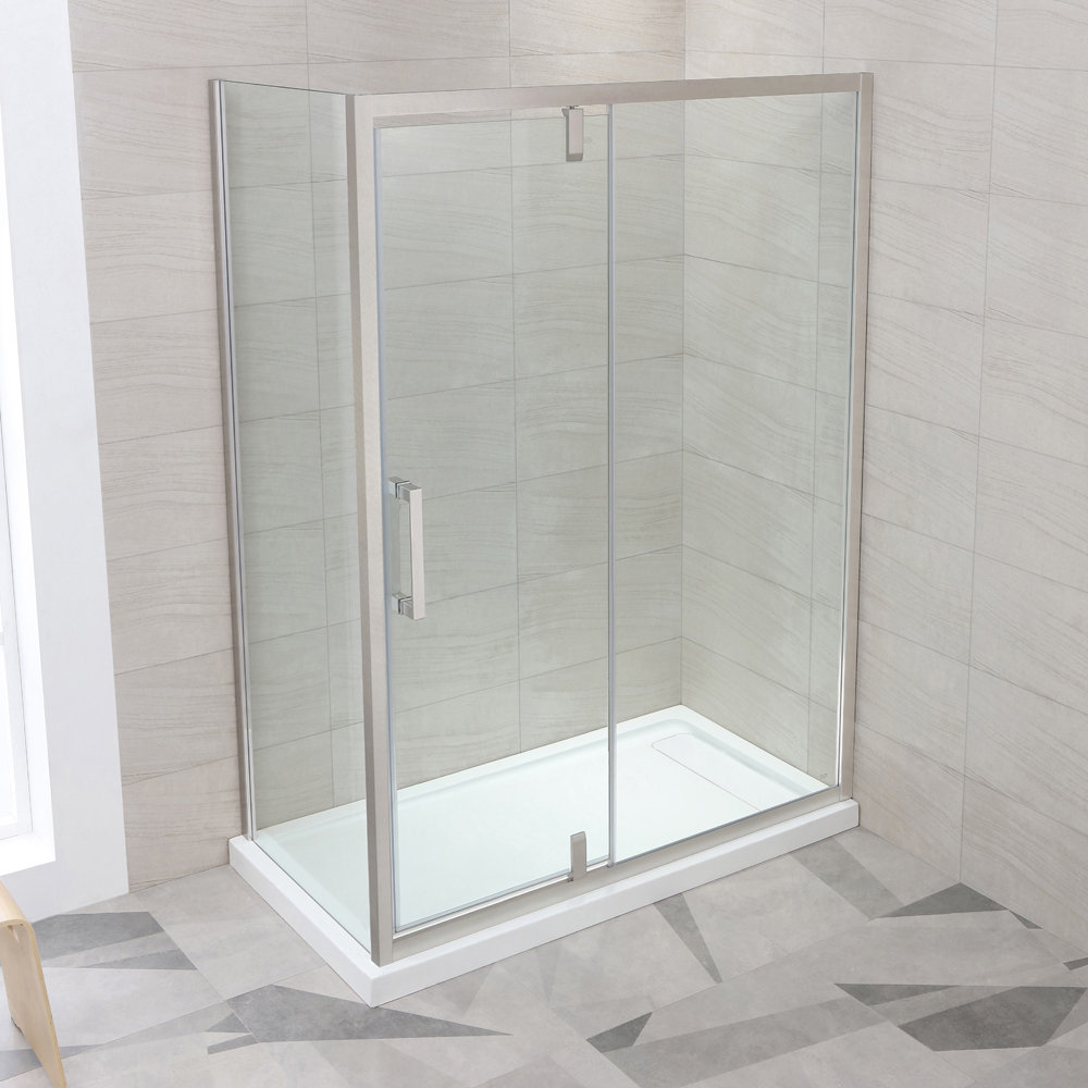 Ove Decors Estero 59 75 X 78 75 Pivot Framed Shower Door Wayfair