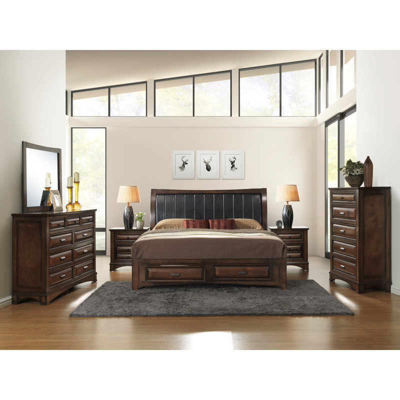 Charlton Home North Adams King Platform 6 Piece Bedroom Set Wayfair